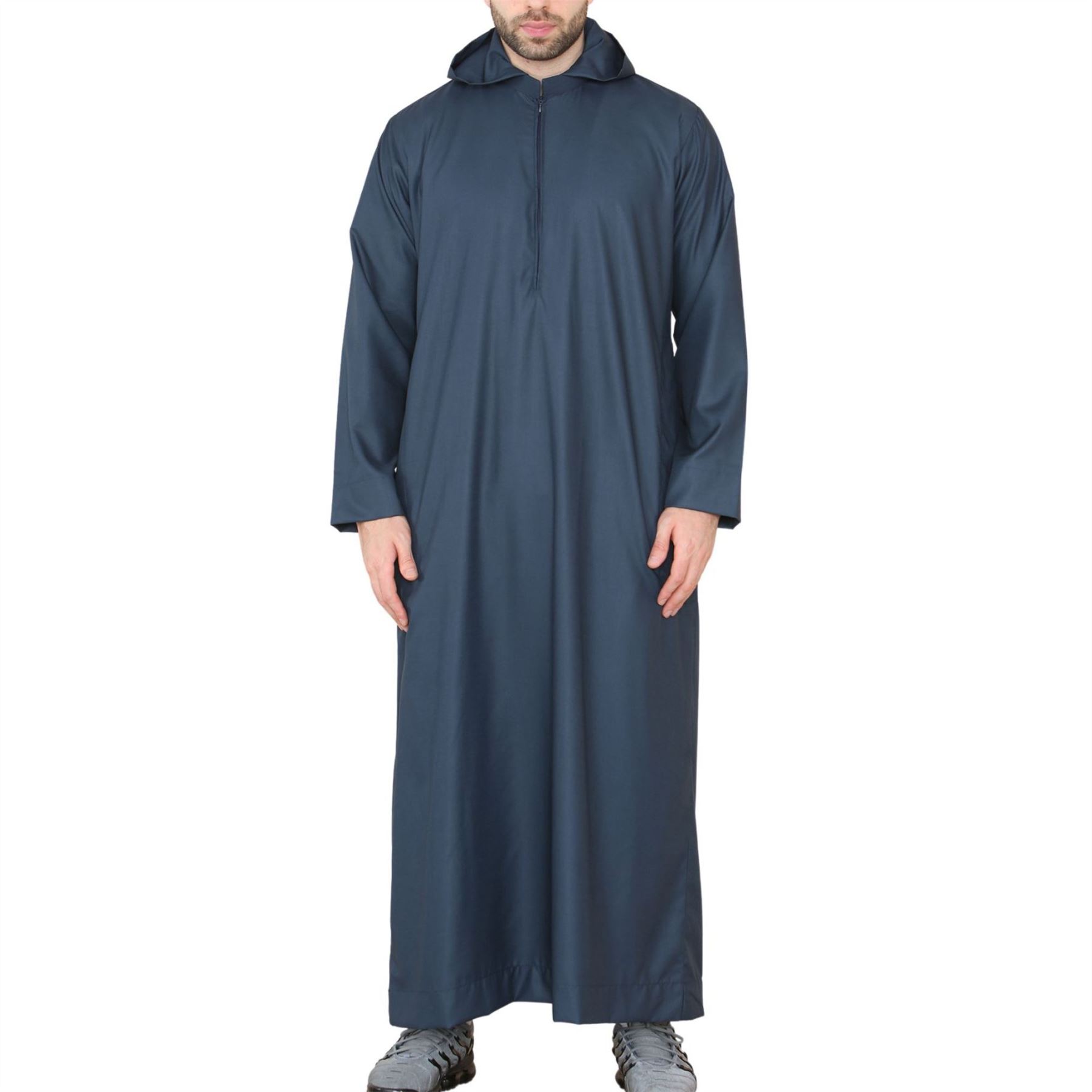 Men's Muslim Slim or Regular Fit Hooded Thobe TruClothing - Picture 15 of 26