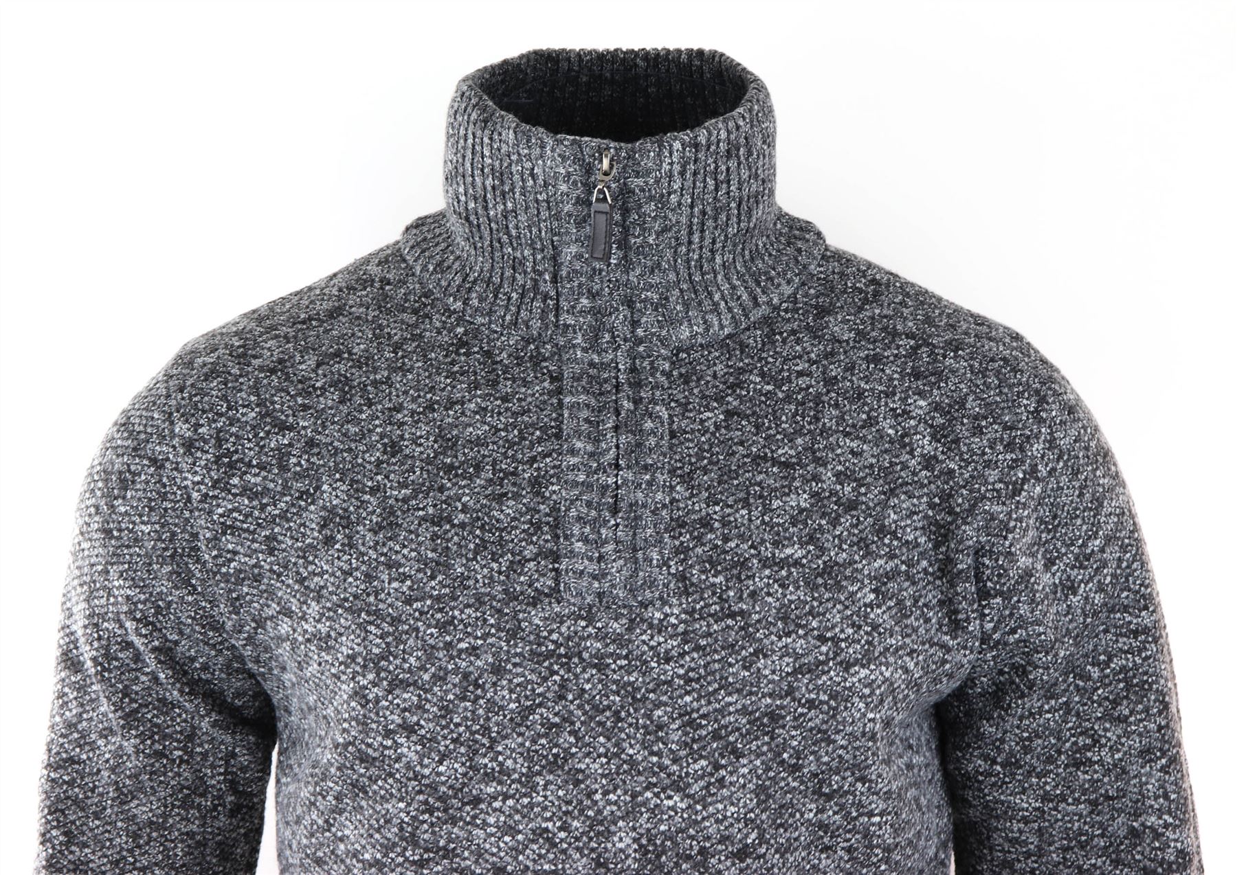 mens high neck zip jumper
