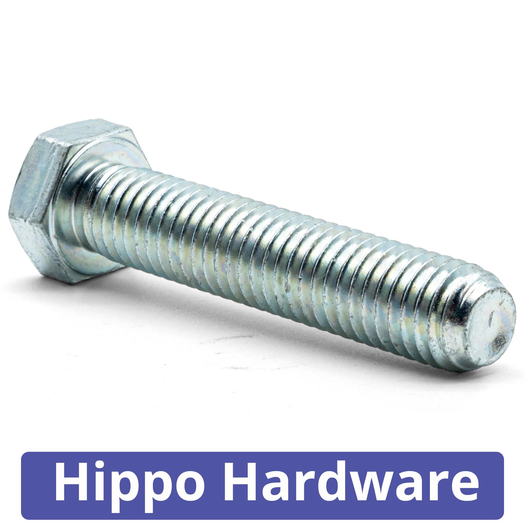 UNC Fully Threaded Hexagon Set Screws - Grade 5 Carbon Steel Bolts In 1/4", 5/16", 3/8", 1/2" Sizes