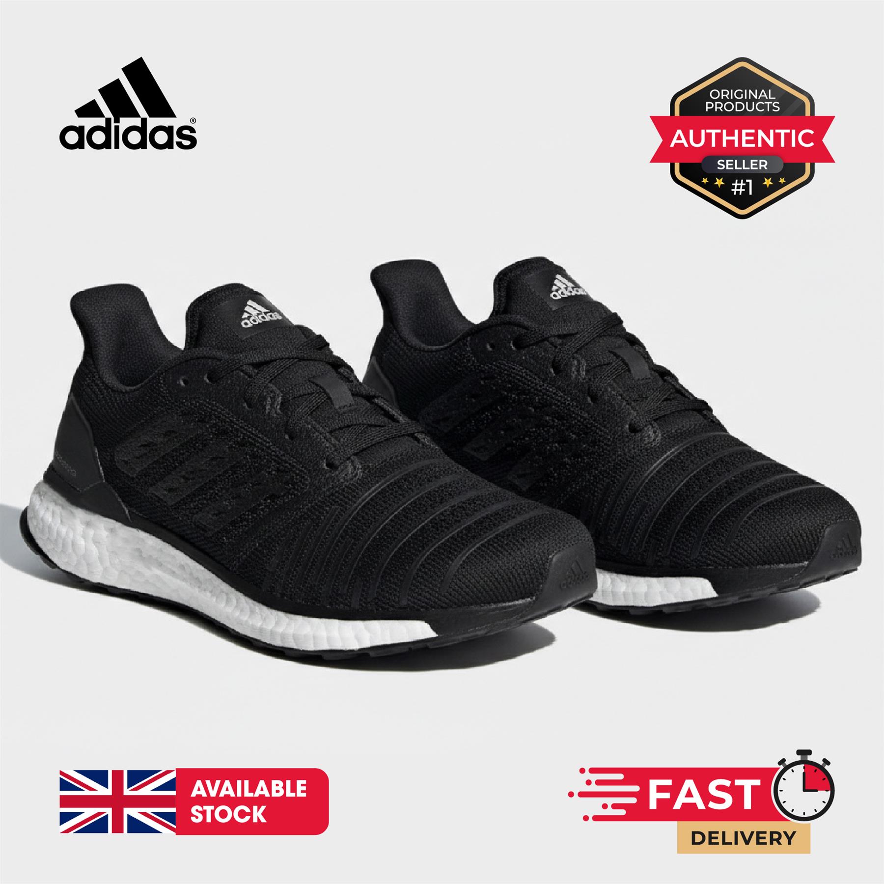 Adidas Solar Boost Running Shoes Comfortable Performance Black