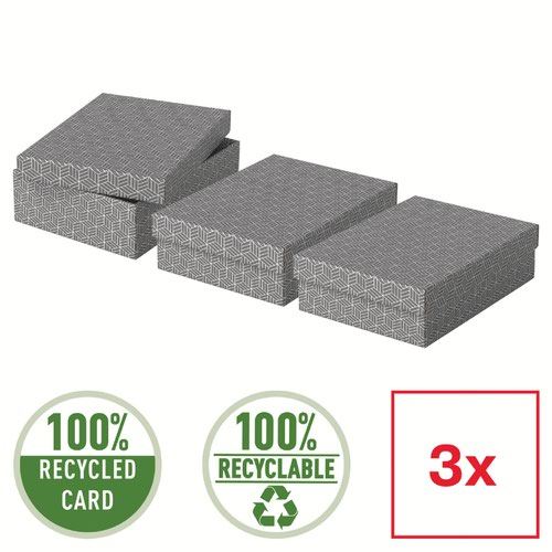 Esselte Storage Gift Box Removable Lid Office Document Organisation 3pcs - Picture 7 of 26
