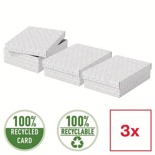 Esselte Storage Gift Box Removable Lid Office Document Organisation 3pcs - Picture 19 of 26