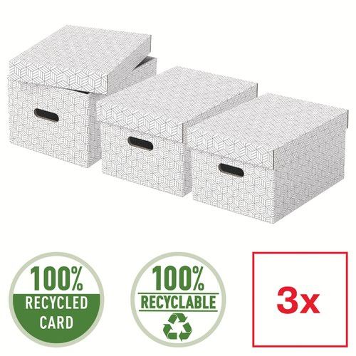 Esselte Storage Gift Box Removable Lid Office Document Organisation 3pcs - Picture 17 of 26