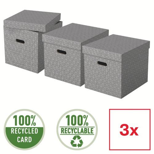 Esselte Storage Gift Box Removable Lid Office Document Organisation 3pcs - Picture 4 of 26