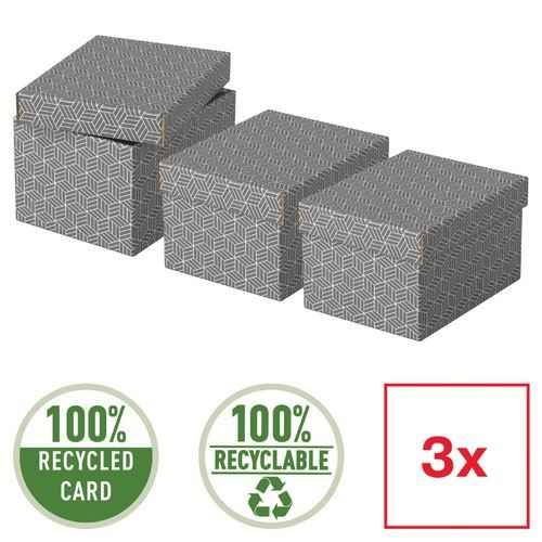 Esselte Storage Gift Box Removable Lid Office Document Organisation 3pcs - Picture 6 of 26