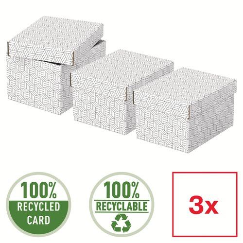 Esselte Storage Gift Box Removable Lid Office Document Organisation 3pcs - Picture 18 of 26