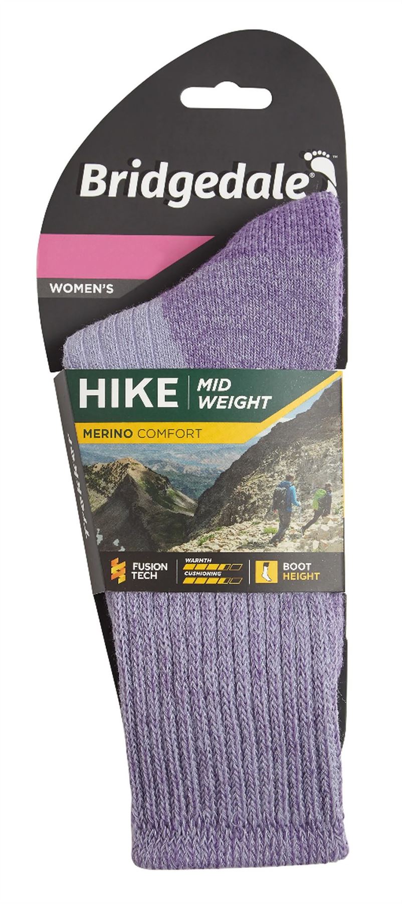 Bridgedale - Womens Hiking Outdoor Midweight Merino Wool Cushioned Boot Socks - Picture 5 of 7