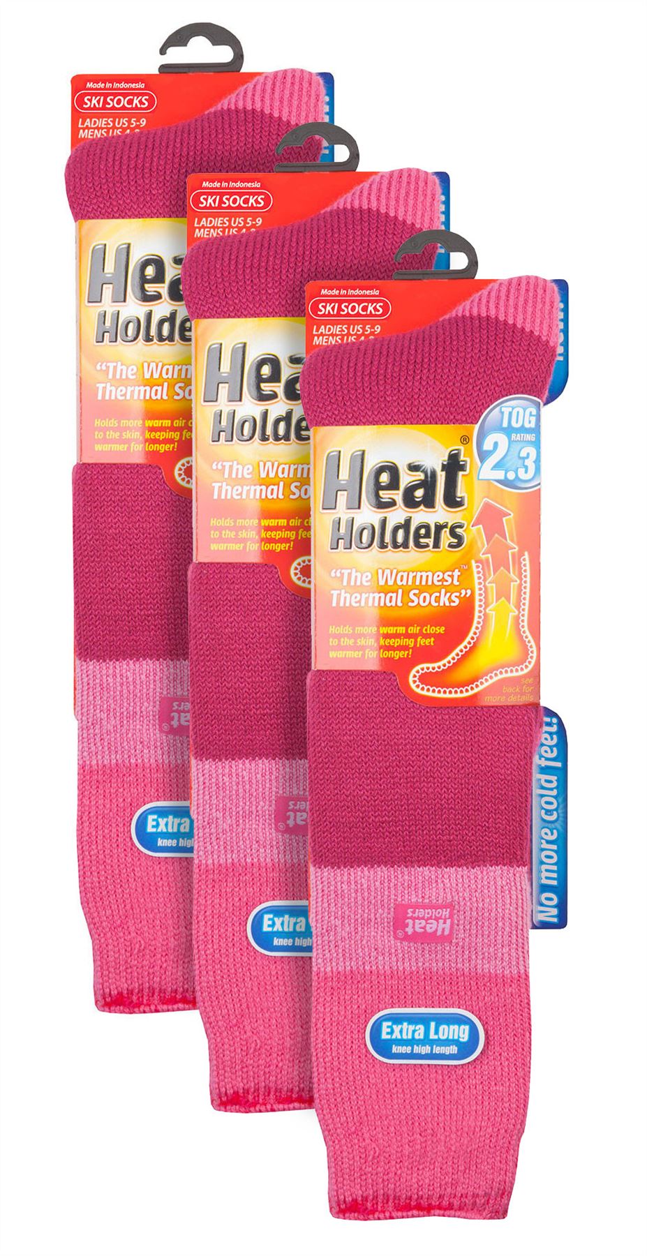 Heat Holders Thick Womens Thermal Knee High Ski Socks 2.3 TOG | 3 Pairs - Picture 9 of 13