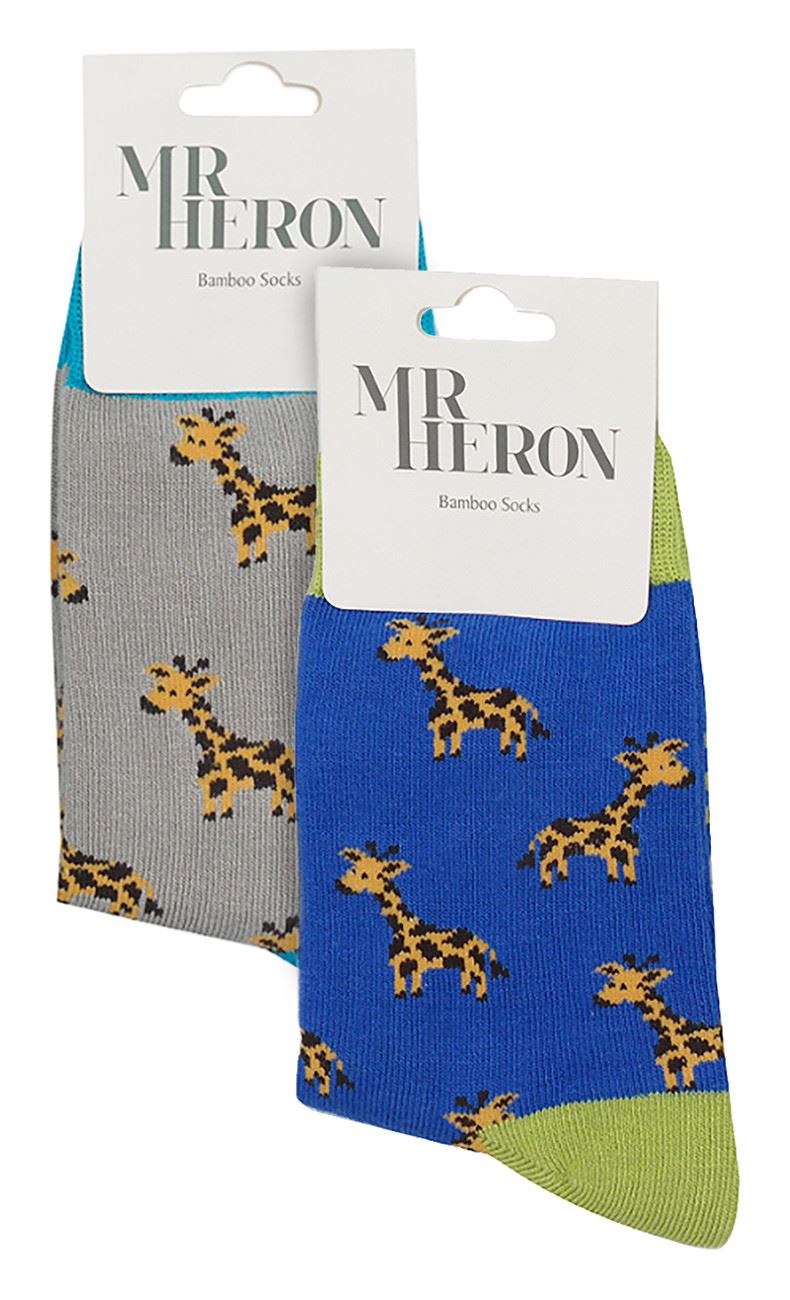 2 Pack Animal Pattern Socks for Boys | Mr Heron | Novelty Bamboo Kids Socks - Picture 9 of 21