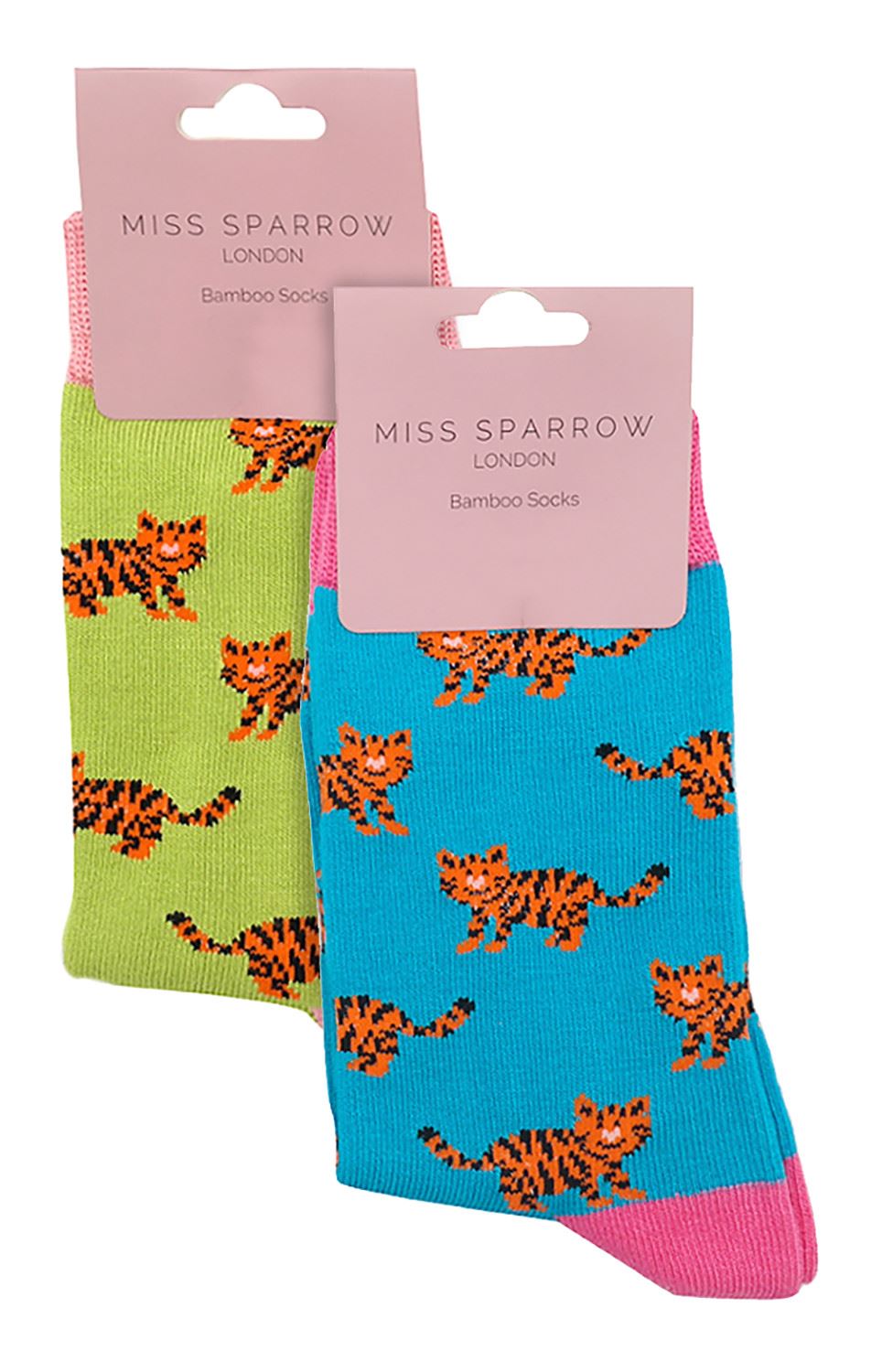 2 Pack Animal Pattern Socks for Girls | Miss Sparrow | Soft Bamboo Kids Socks - Picture 21 of 23