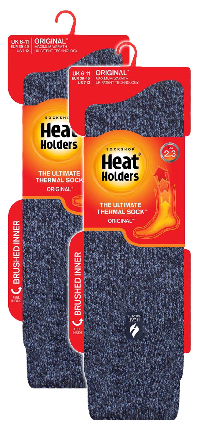 Paquete de 2 calcetines térmicos hasta la rodilla para hombre | soportes térmicos | calcetines largos acogedores - Imagen 13 de 17
