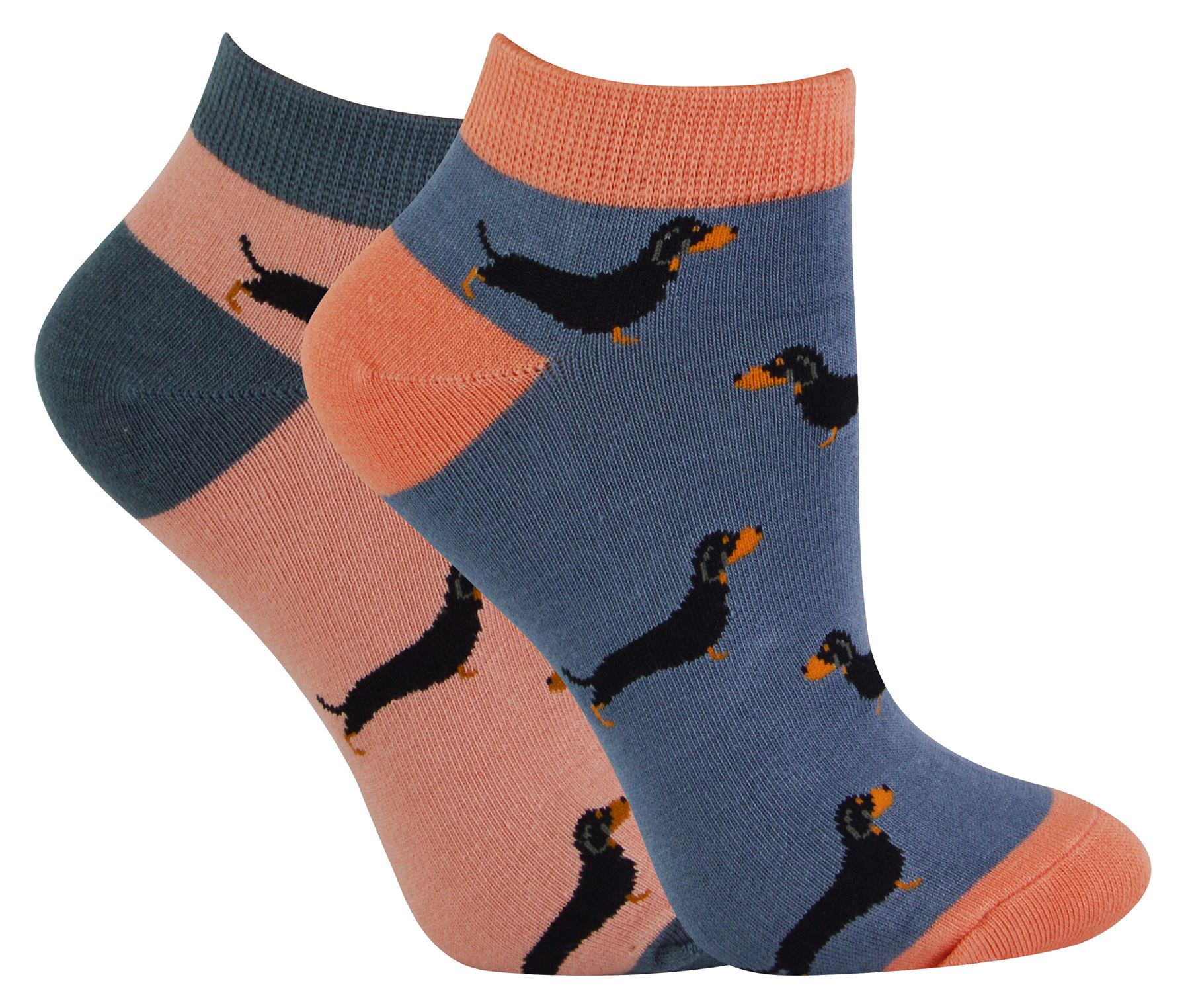 Miss Sparrow - Womens Animal Patterns Trainer Socks | 2 Pairs Breathable Socks - Picture 12 of 13