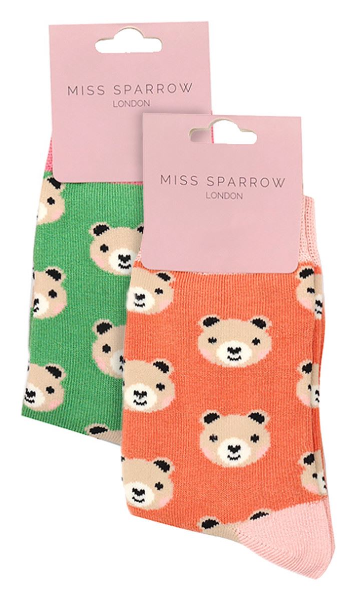 2 Pack Animal Pattern Socks for Girls | Miss Sparrow | Soft Bamboo Kids Socks - Picture 3 of 23