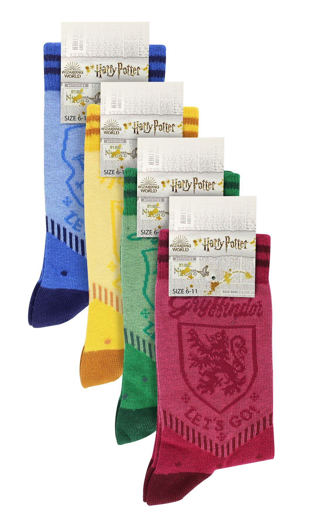 4 Paar Harry Potter Socken | Neuheit Hogwarts Socken | Harry Potter Geschenke - Bild 3 von 3