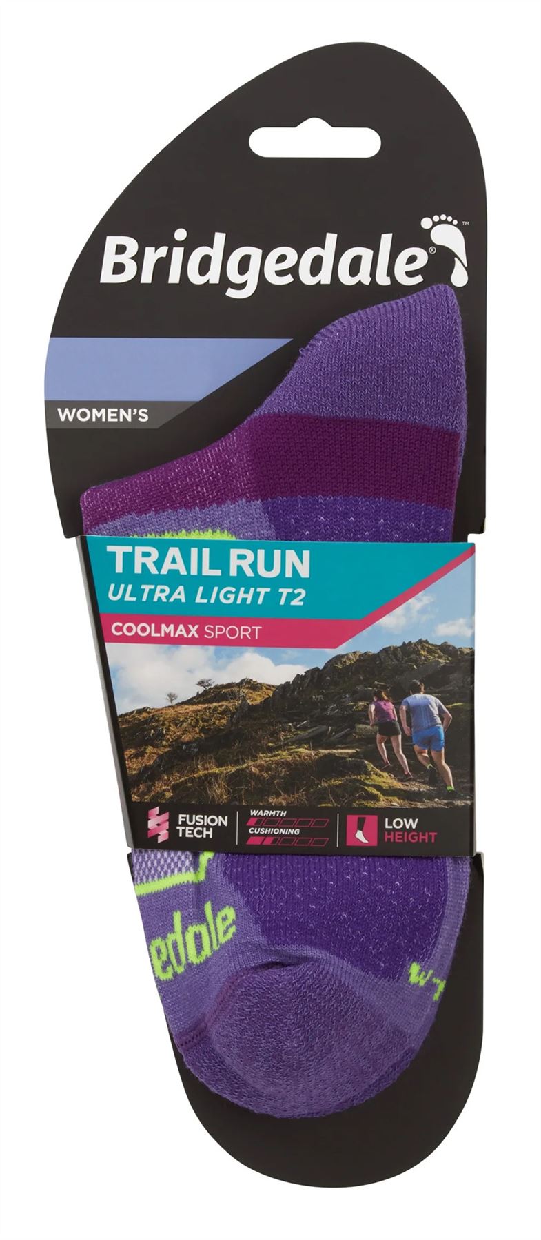 Bridgedale - Ladies Trail Sport Ultralight T2 Coolmax Ankle Socks - Picture 7 of 7