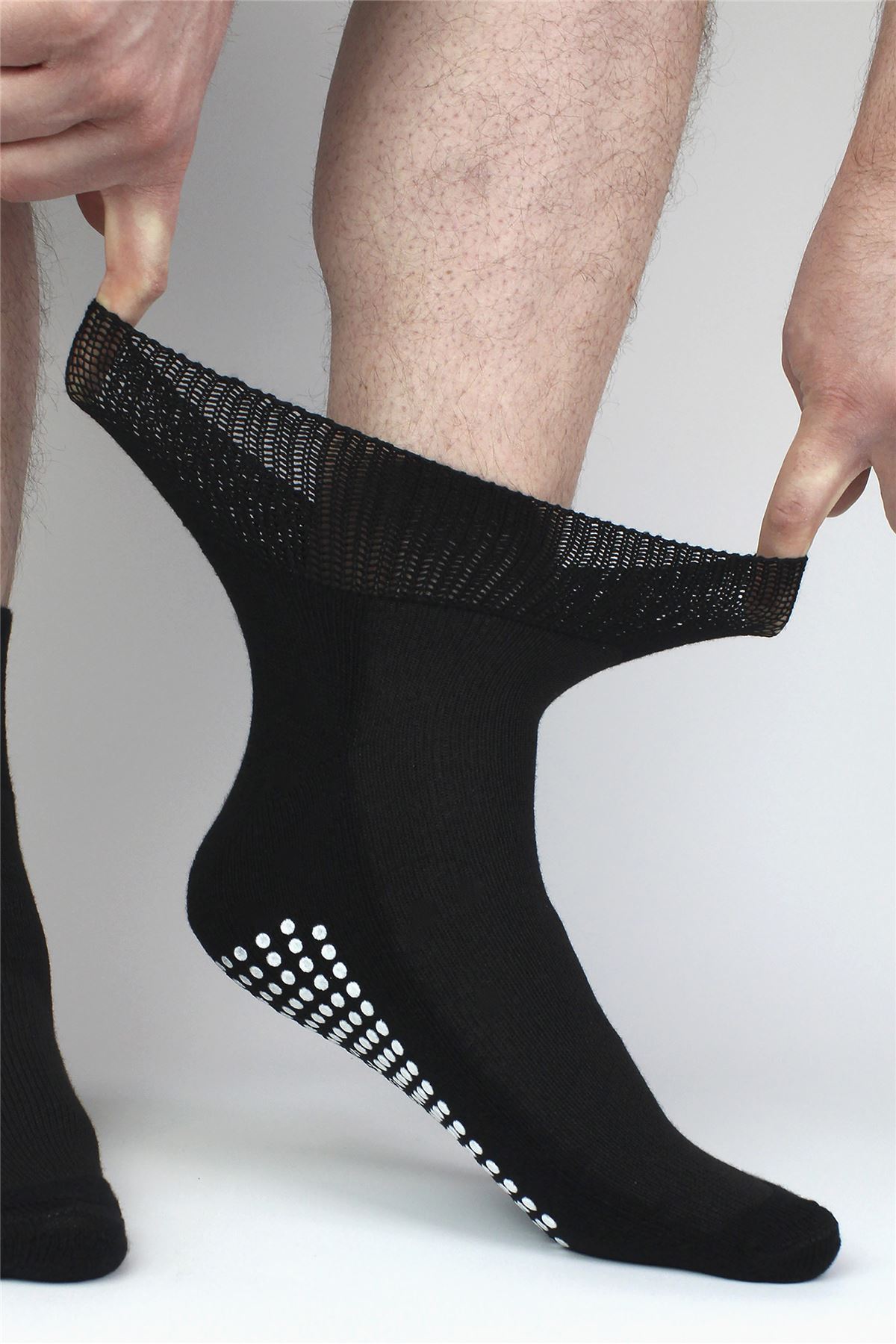 Pack de 4 calcetines tobilleros para diabéticos con empuñaduras | Dr.Socks | Calcetines de bambú extra anchos - Imagen 9 de 17