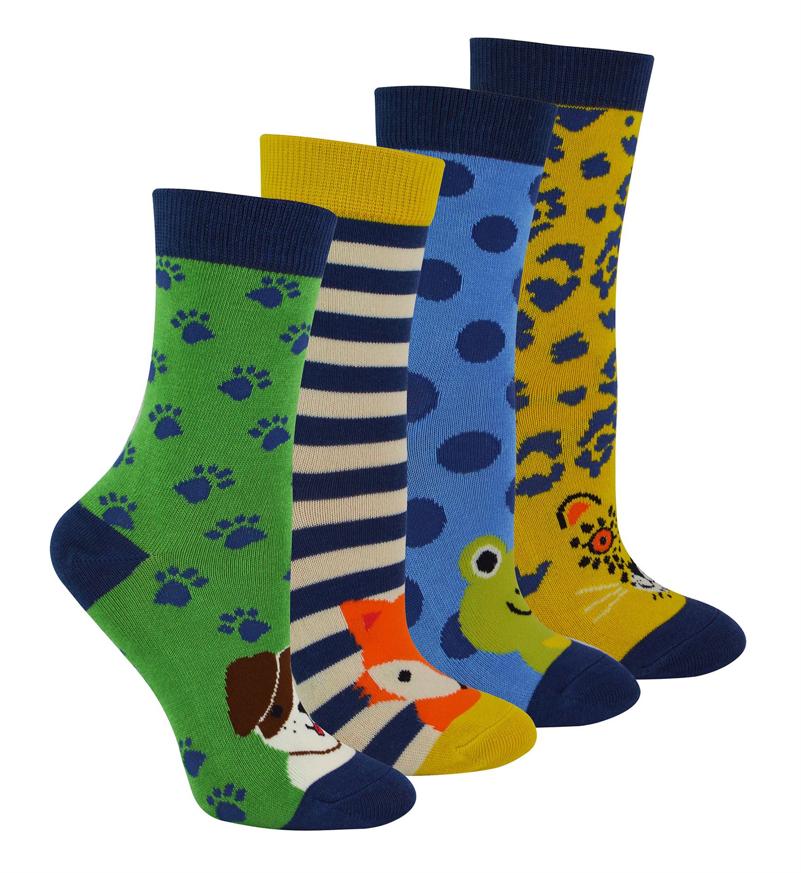 Mr Heron - Boys Bamboo Novelty Animal Pattern Socks in a Gift Box | 4 Pairs - Picture 2 of 7