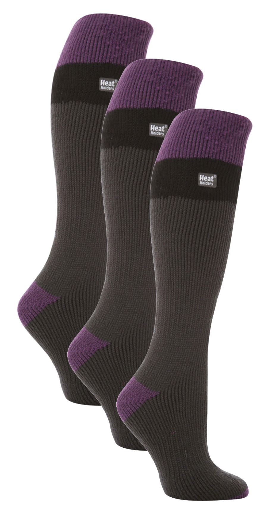 Heat Holders Thick Womens Thermal Knee High Ski Socks 2.3 TOG | 3 Pairs - Picture 6 of 13