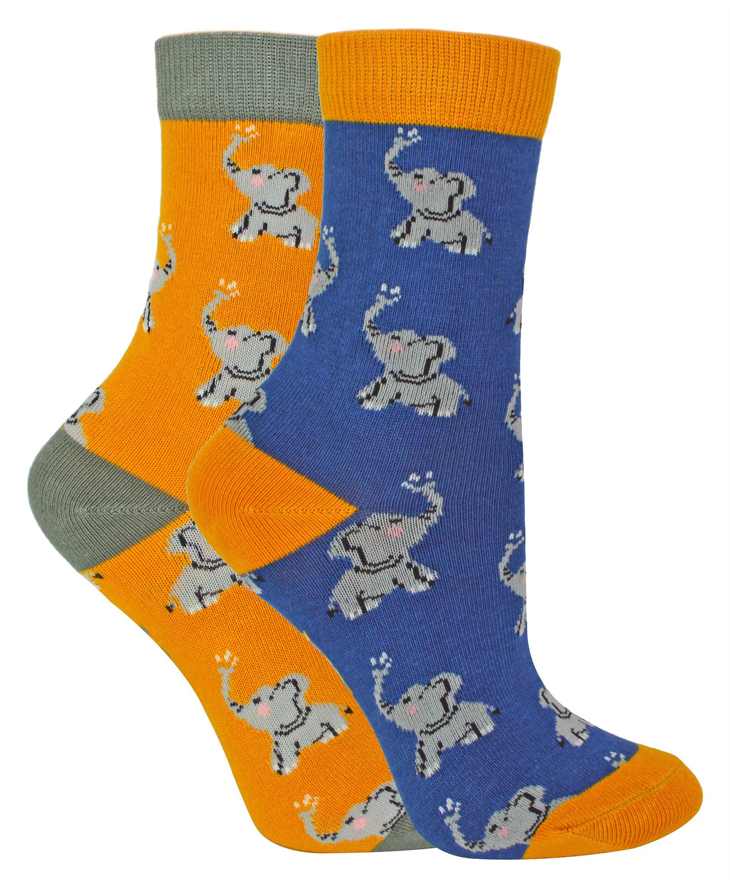2 Pack Animal Pattern Socks for Boys | Mr Heron | Novelty Bamboo Kids Socks - Picture 6 of 21