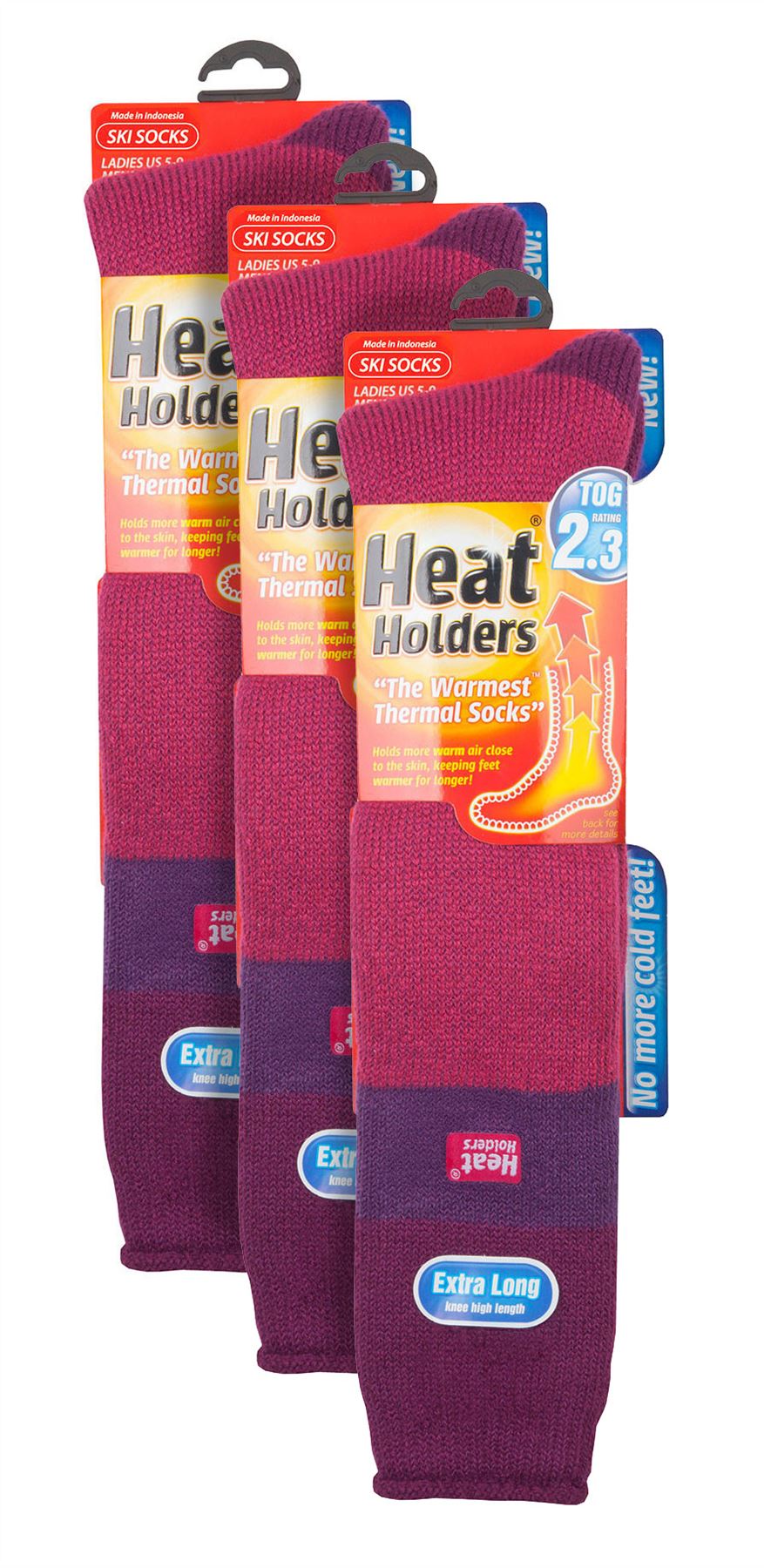 Heat Holders Thick Womens Thermal Knee High Ski Socks 2.3 TOG | 3 Pairs - Picture 11 of 13