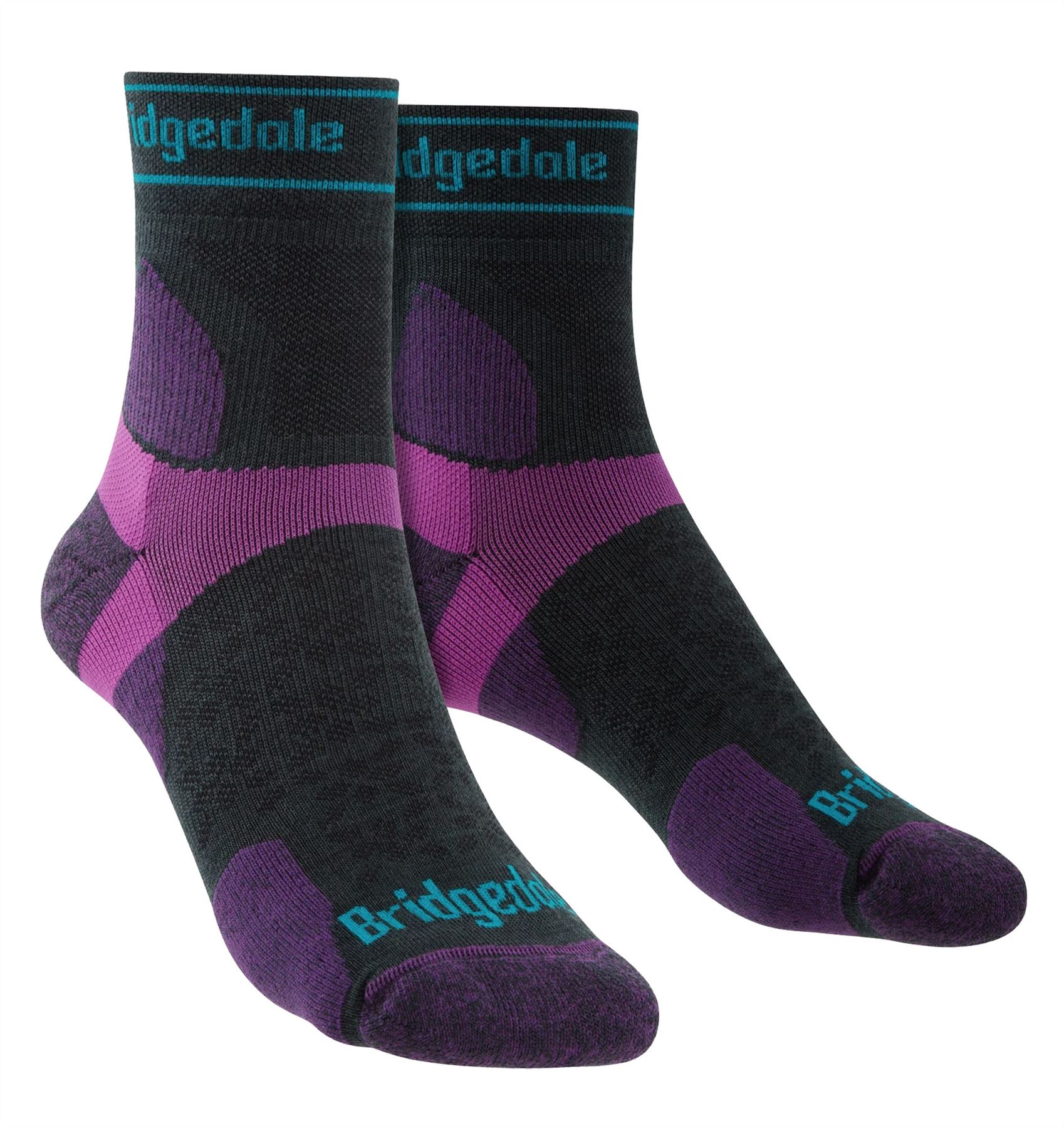 Bridgedale - Ladies Trail Sport Ultralight T2 Merino Wool 3/4 Crew Socks - Picture 2 of 7