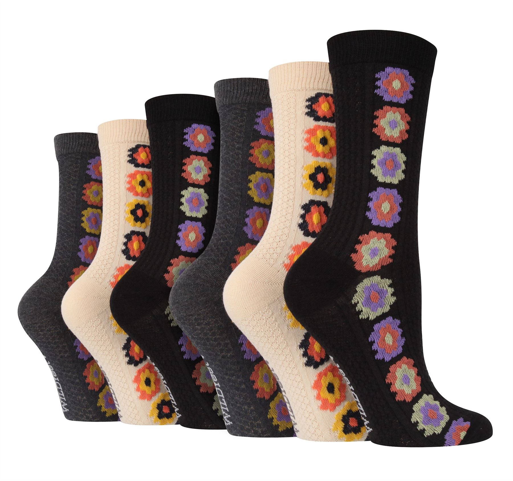 6PK - Wildfeet Texture Knit Socks - Picture 4 of 9