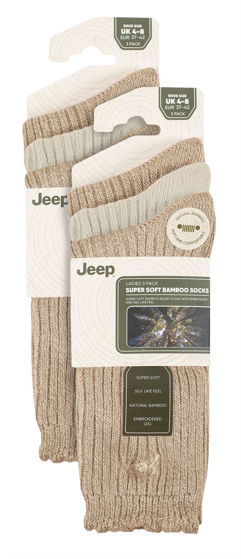 Paquete de 6 calcetines bota de bambú para mujer | Jeep | lindos calcetines festoneados - Imagen 7 de 7
