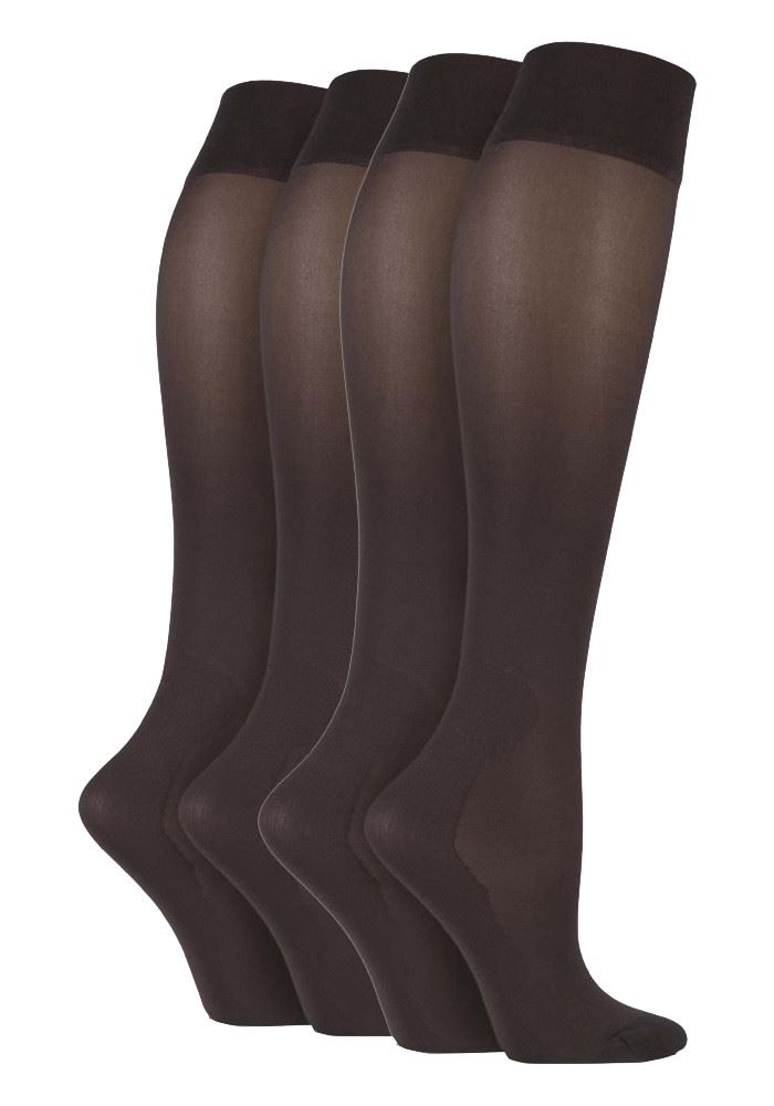 IOMI - 4 Pairs Knee High Footnurse Graduated Compression 40 Denier Socks - Picture 6 of 13