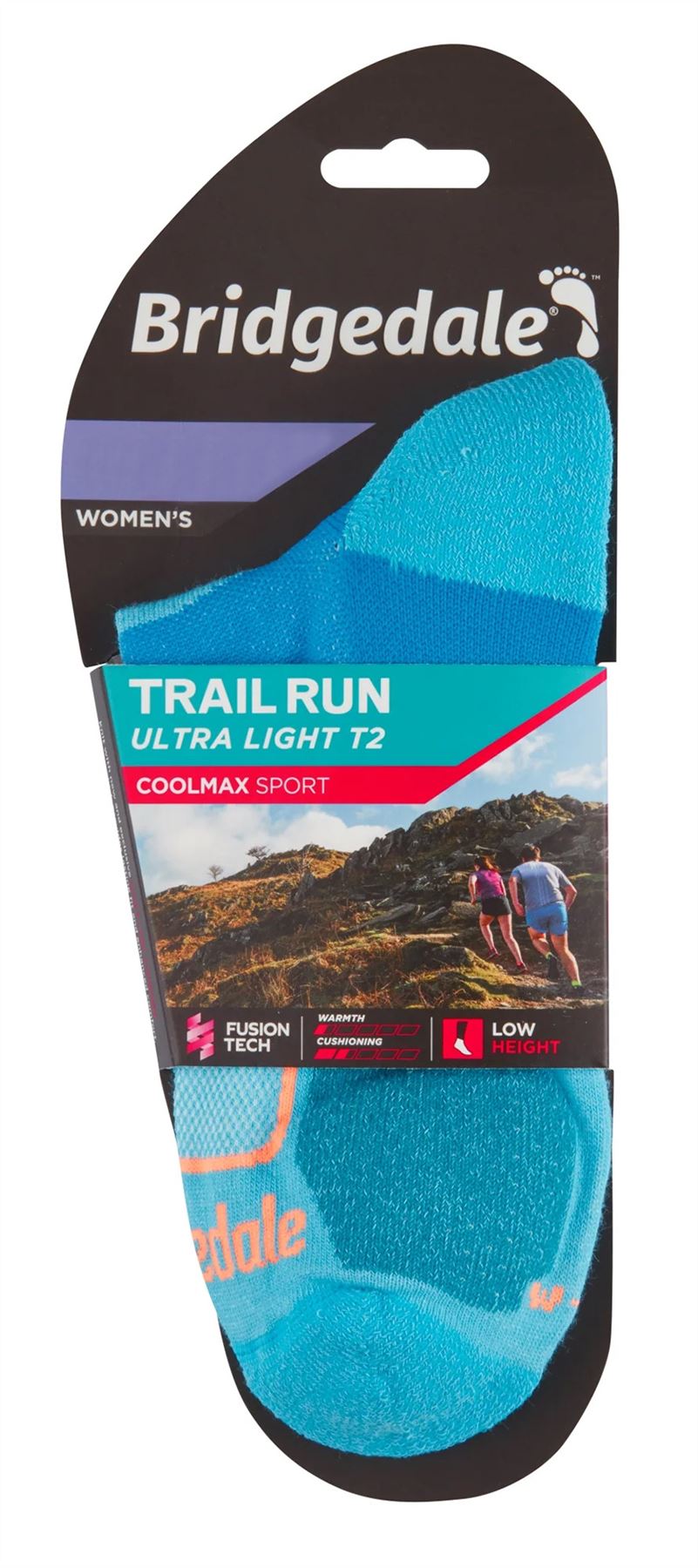 Bridgedale - Ladies Trail Sport Ultralight T2 Coolmax Ankle Socks - Picture 3 of 7
