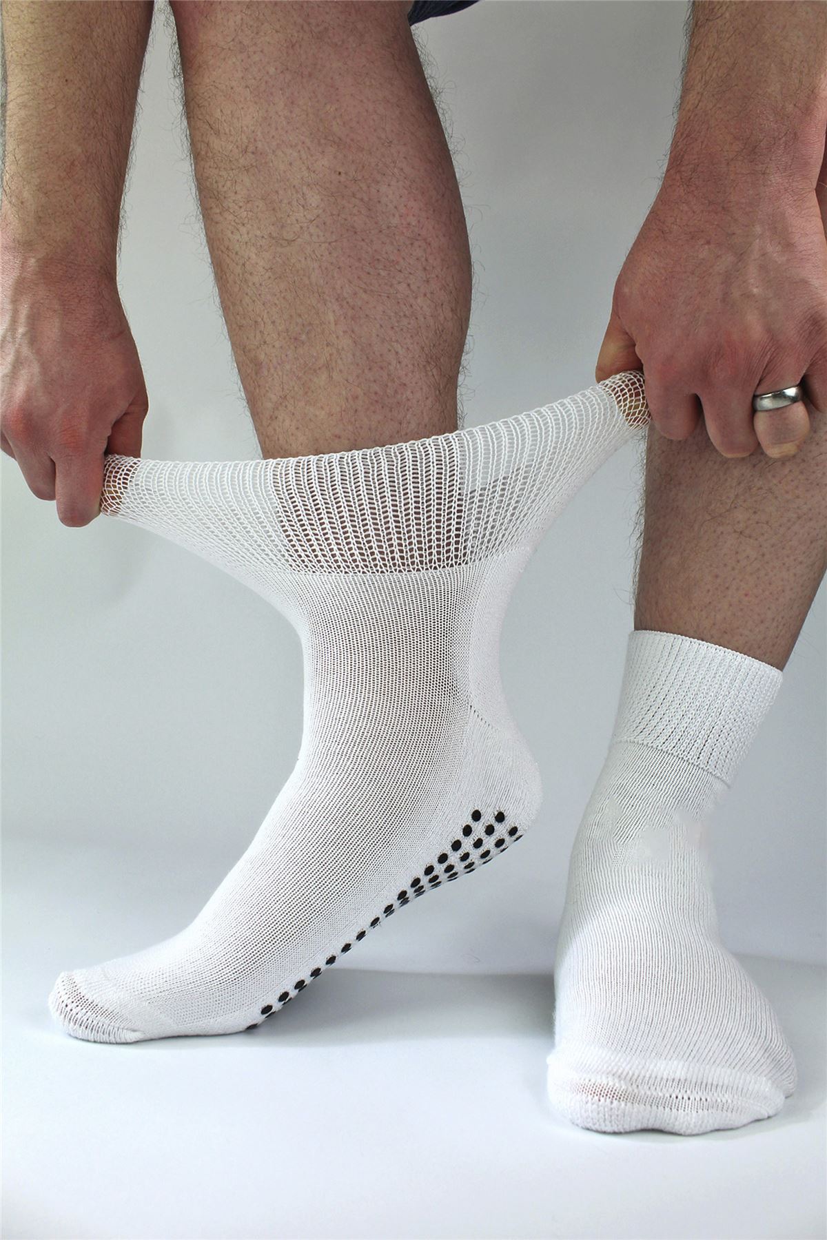 Pack de 4 calcetines tobilleros para diabéticos con empuñaduras | Dr.Socks | Calcetines de bambú extra anchos - Imagen 17 de 17