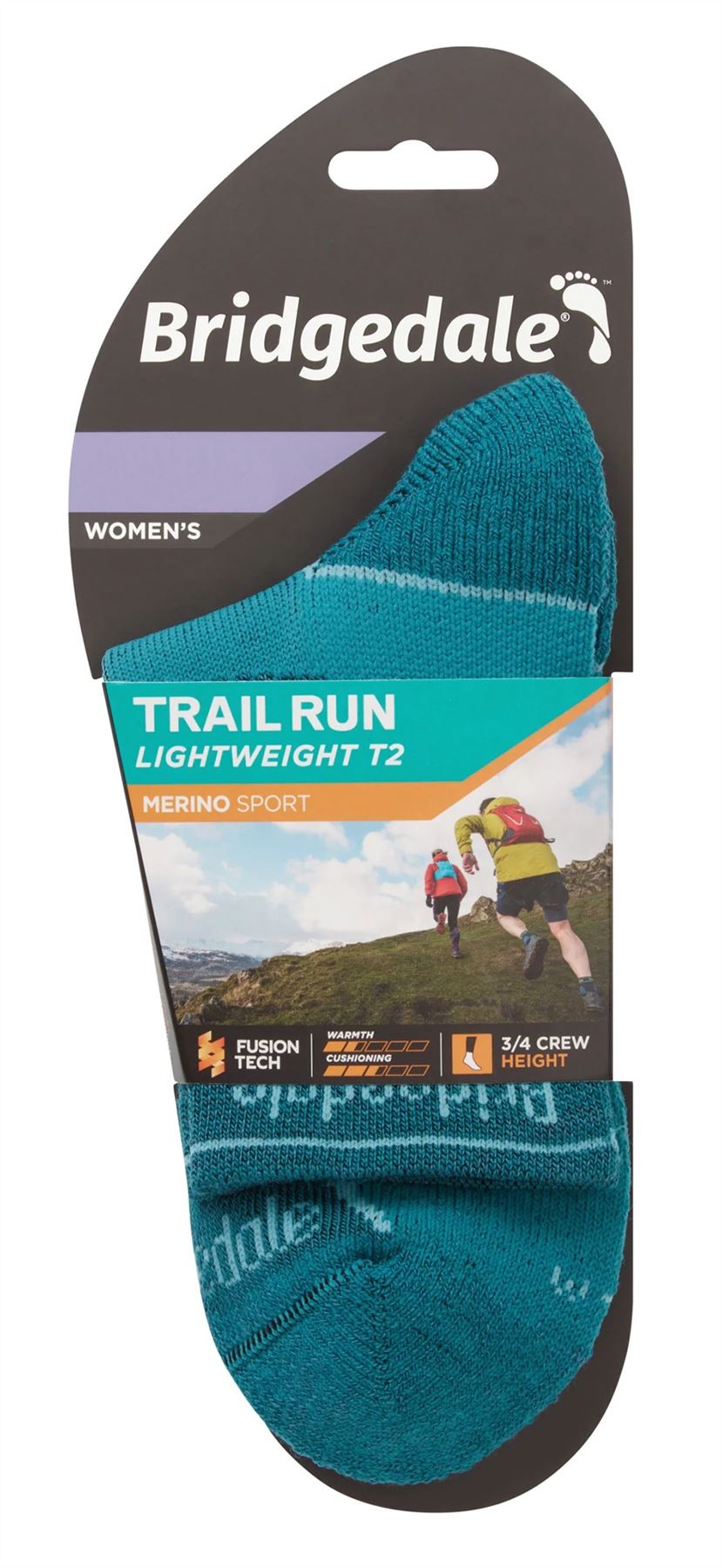 Bridgedale - Ladies Sport Light T2 Merino Wool 3/4 Crew Socks - Picture 7 of 7