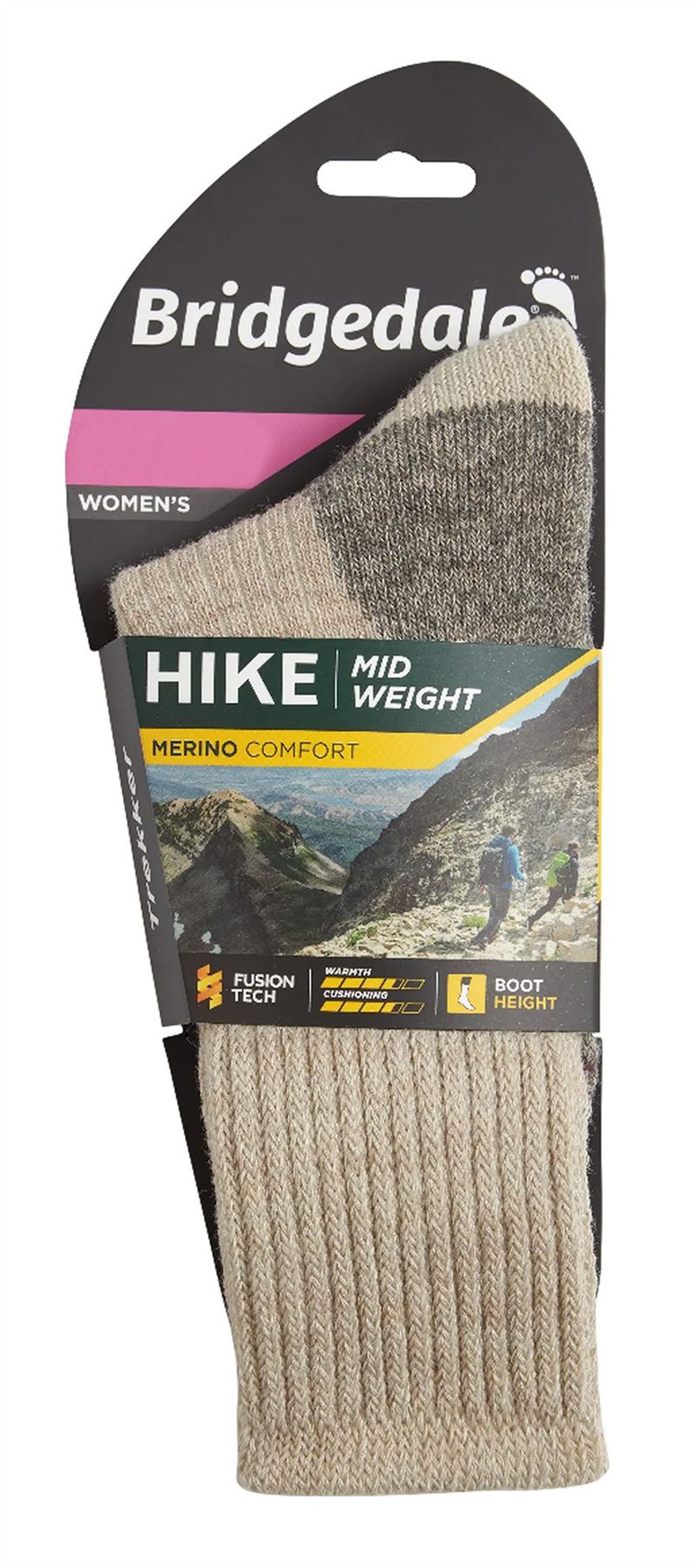 Bridgedale - Womens Hiking Outdoor Midweight Merino Wool Cushioned Boot Socks - Picture 7 of 7