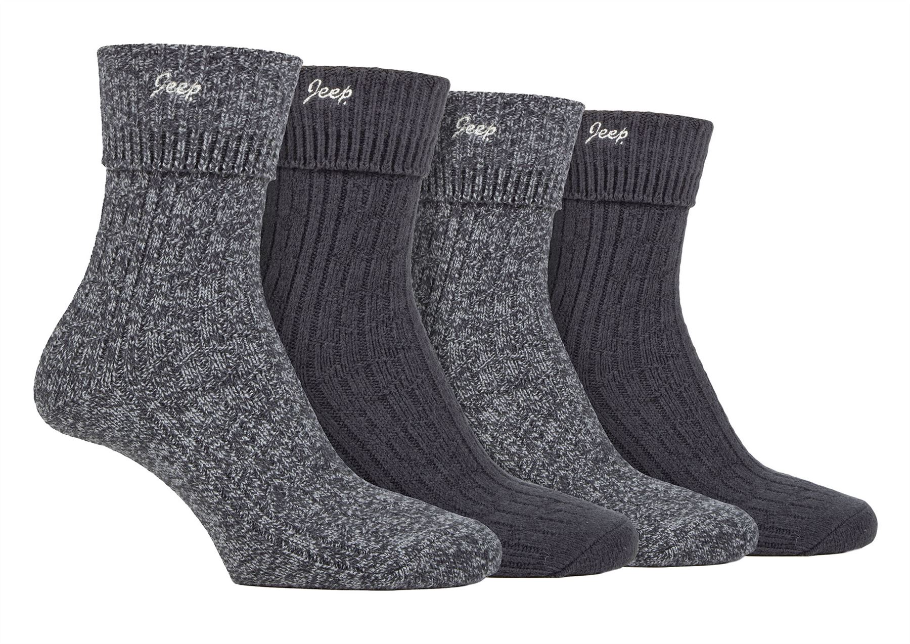 Ladies 4 Pack Super Soft Walking Boot Socks | Jeep | Outdoor Socks for Hiking - Picture 6 of 9