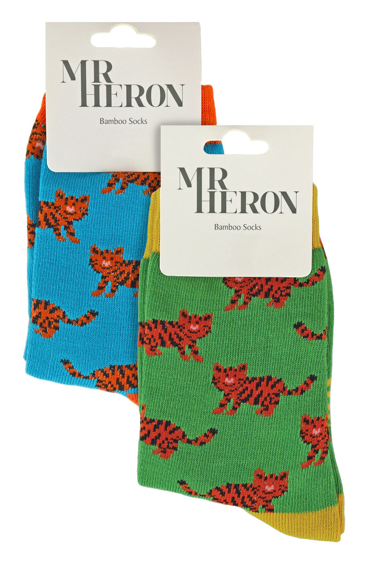 2 Pack Animal Pattern Socks for Boys | Mr Heron | Novelty Bamboo Kids Socks - Picture 19 of 21