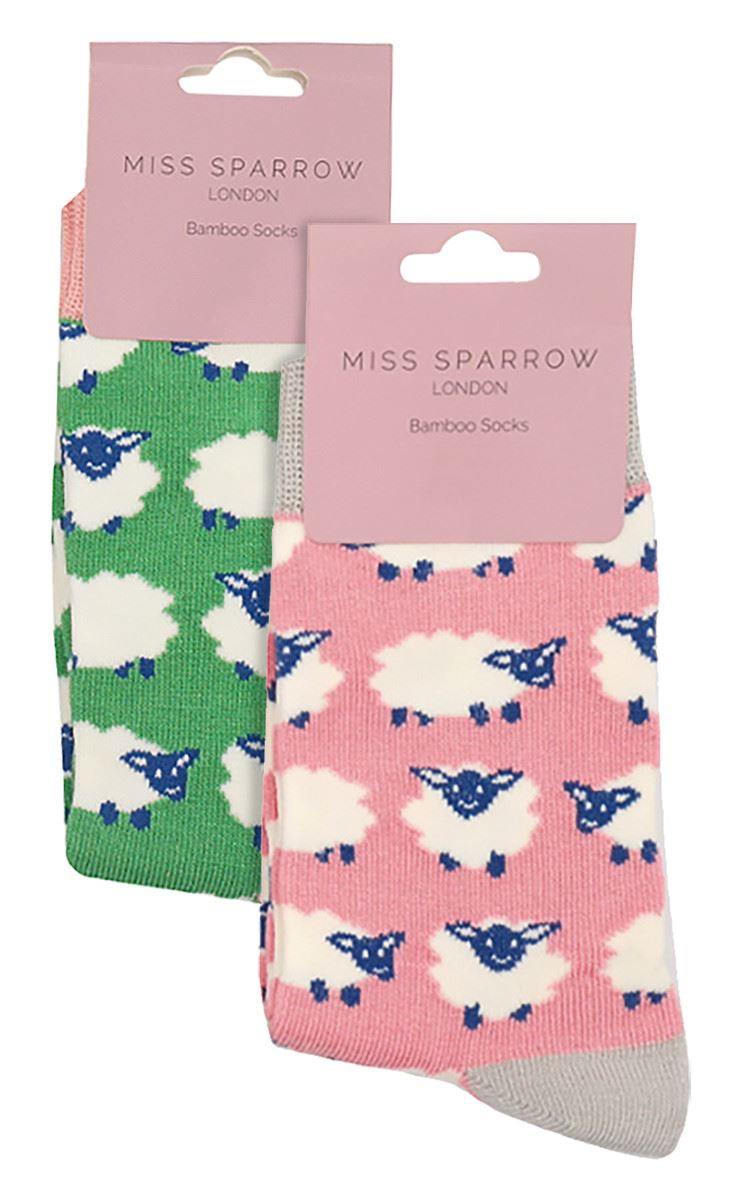 2 Pack Animal Pattern Socks for Girls | Miss Sparrow | Soft Bamboo Kids Socks - Picture 19 of 23
