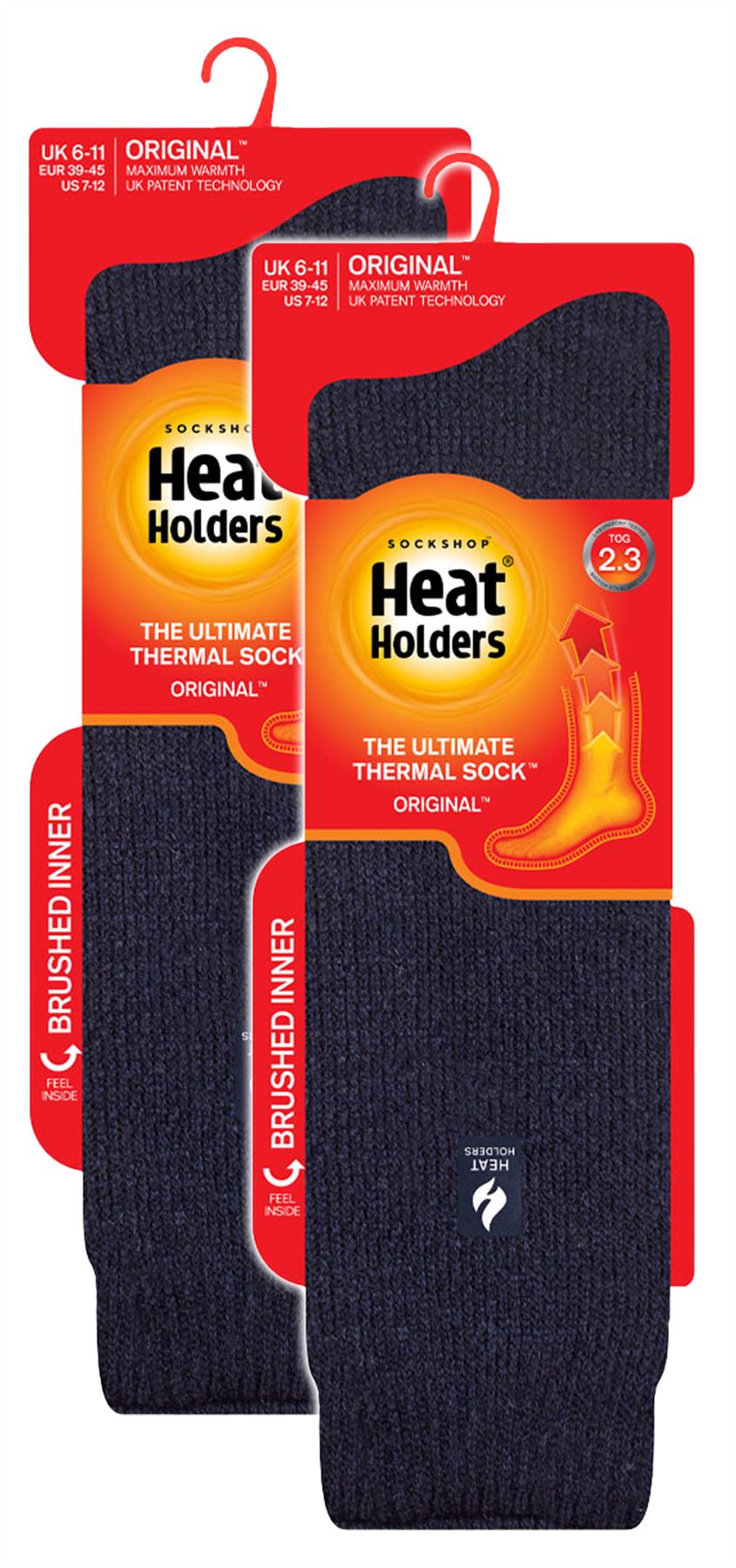 Paquete de 2 calcetines térmicos hasta la rodilla para hombre | soportes térmicos | calcetines largos acogedores - Imagen 5 de 17
