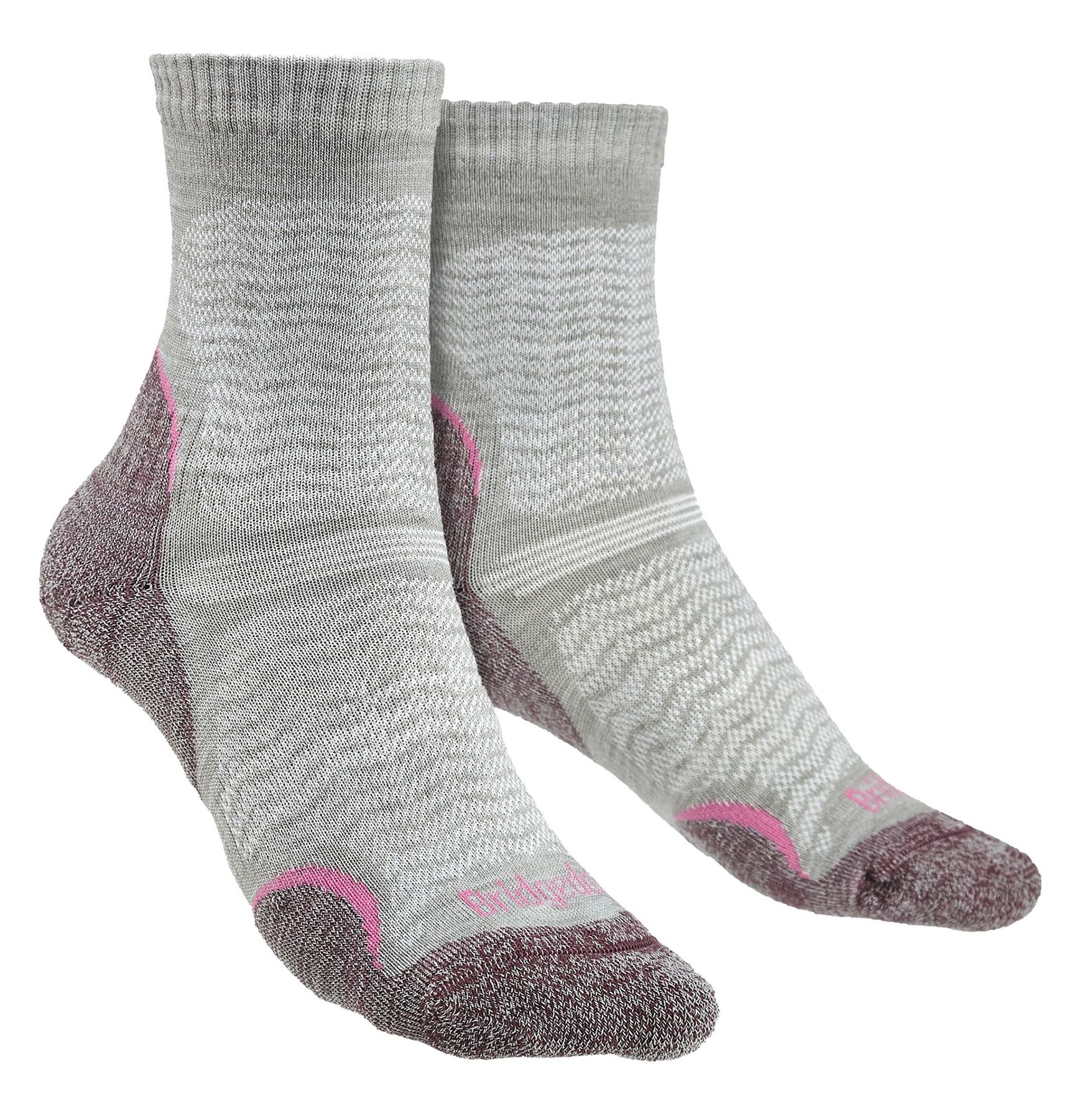 Bridgedale - Ladies Walking Ultralight T2 Merino Wool Outdoor Crew Socks - Picture 2 of 9