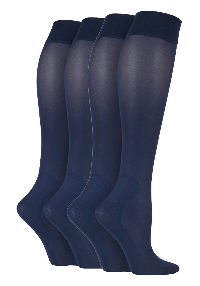 IOMI - 4 Pairs Knee High Footnurse Graduated Compression 40 Denier Socks - Picture 12 of 13