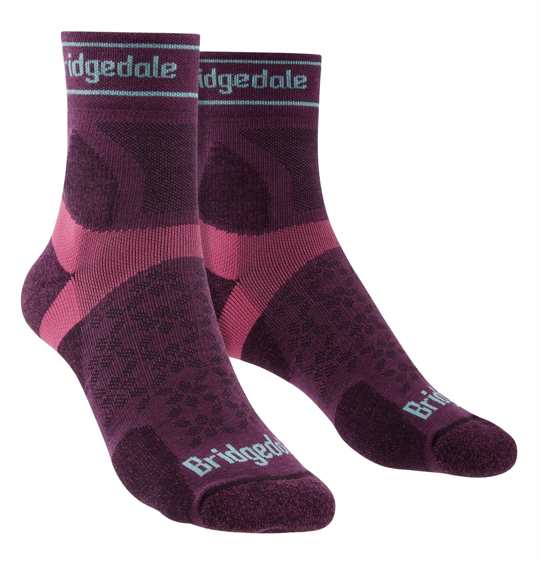 Bridgedale - Ladies Trail Sport Ultralight T2 Merino Wool 3/4 Crew Socks - Picture 4 of 7