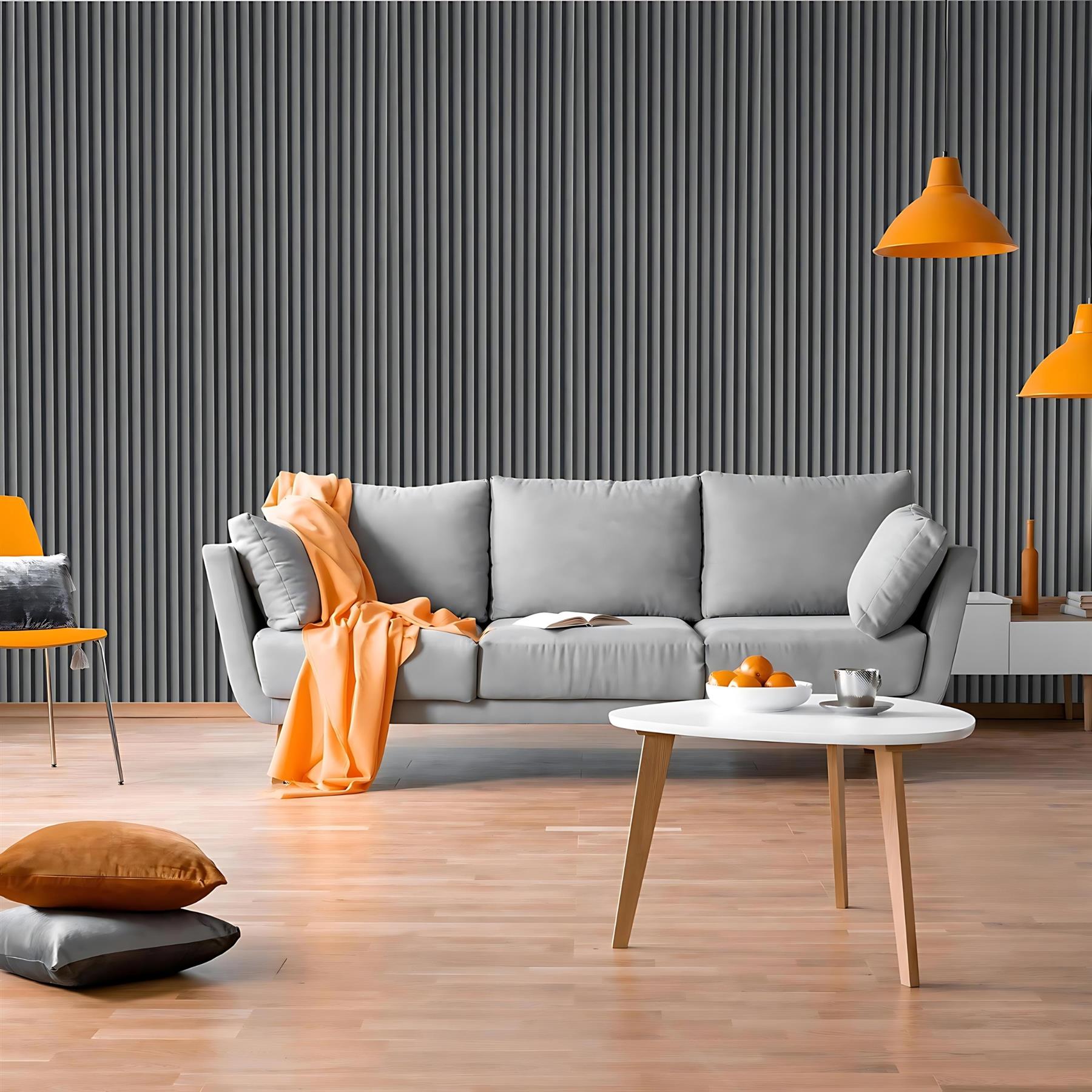 Velour Acoustic Wall Slatted 3D Panel Curved Slat - Picture 19 of 20