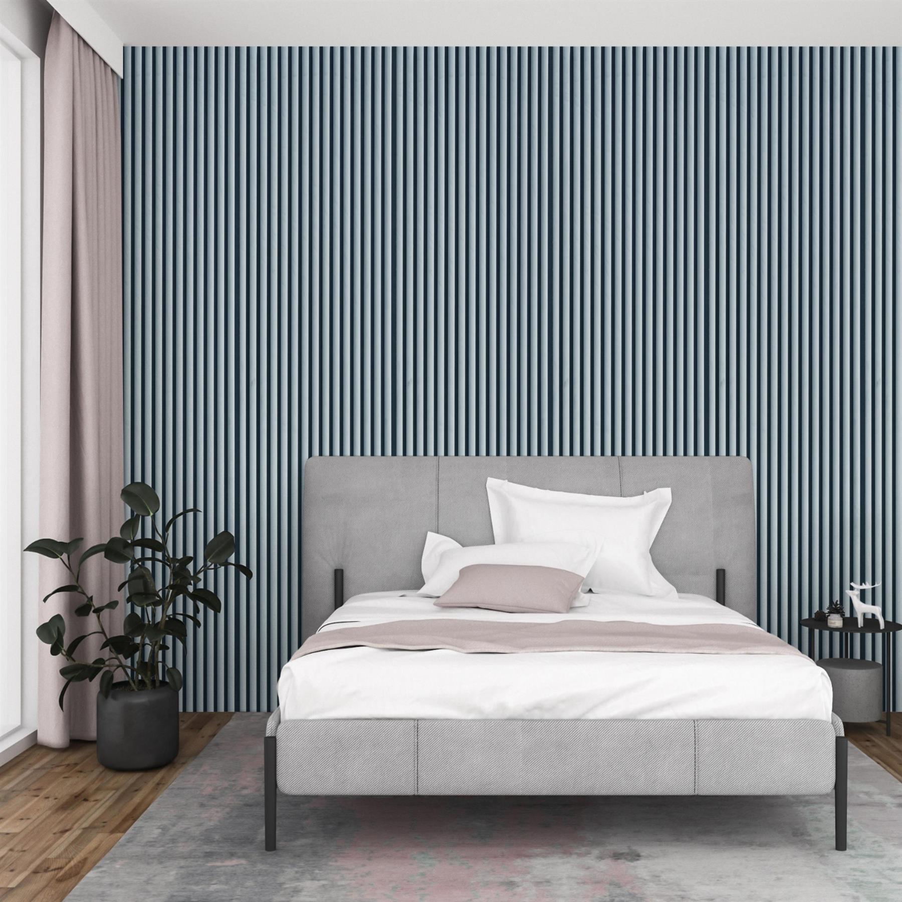 Velour Acoustic Wall Slatted 3D Panel Curved Slat - Picture 16 of 20