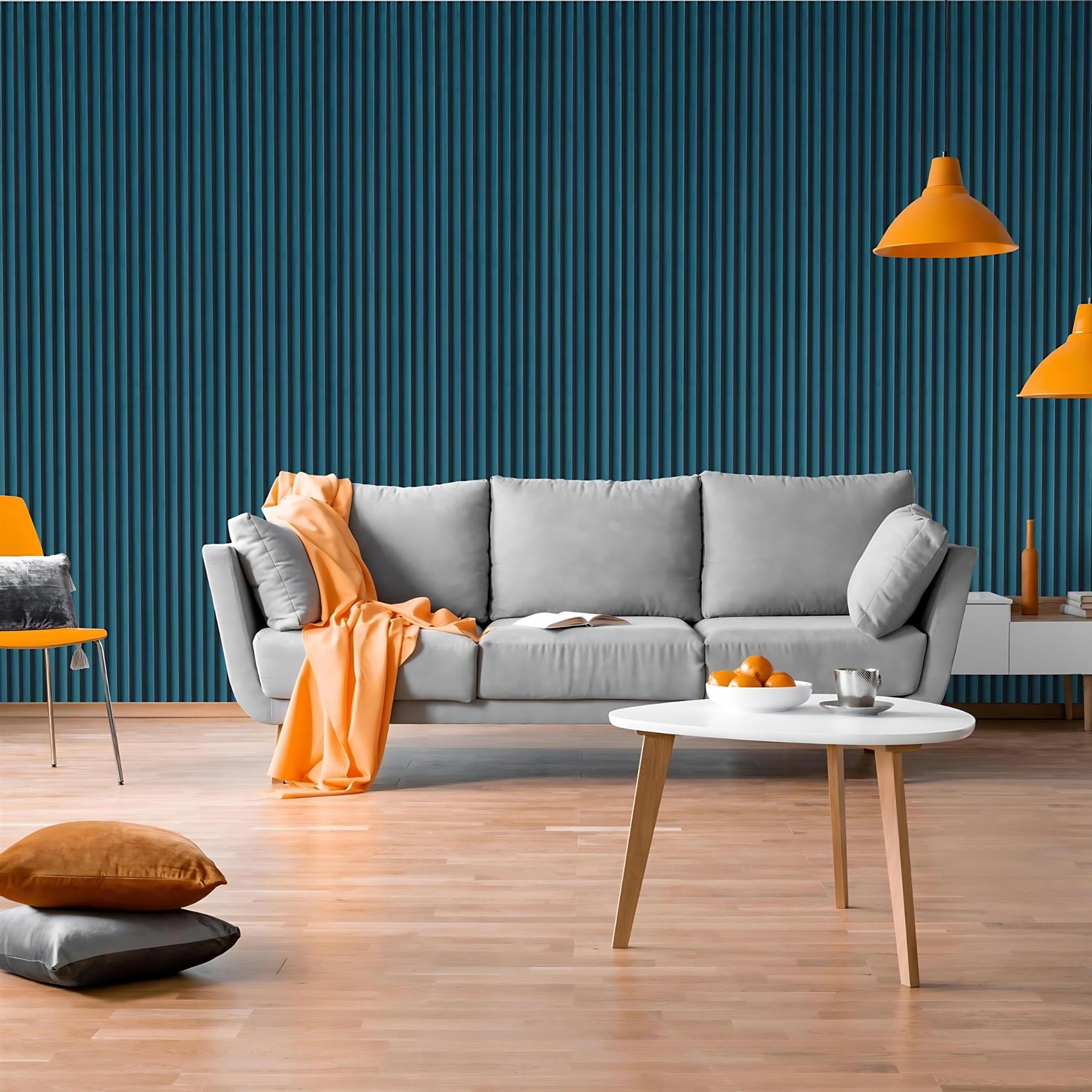 Velour Acoustic Wall Slatted 3D Panel Curved Slat - Picture 7 of 20