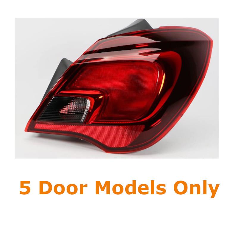 For Vauxhall Corsa E Rear Tail Light 5 Door Only 20142018 Drivers Side
