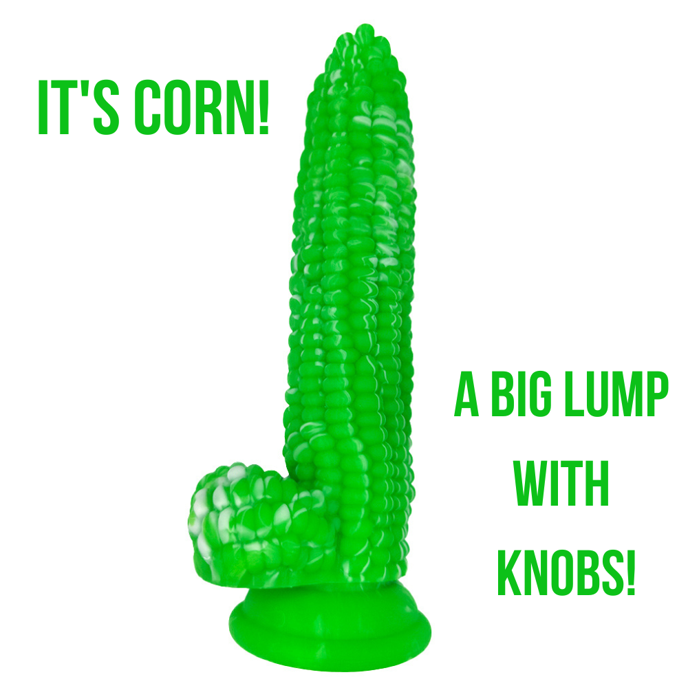 Funny Corn Dildo 8"  Hilarious Green Corn on the Knob Monster Novelty Sex  Toy | eBay UK