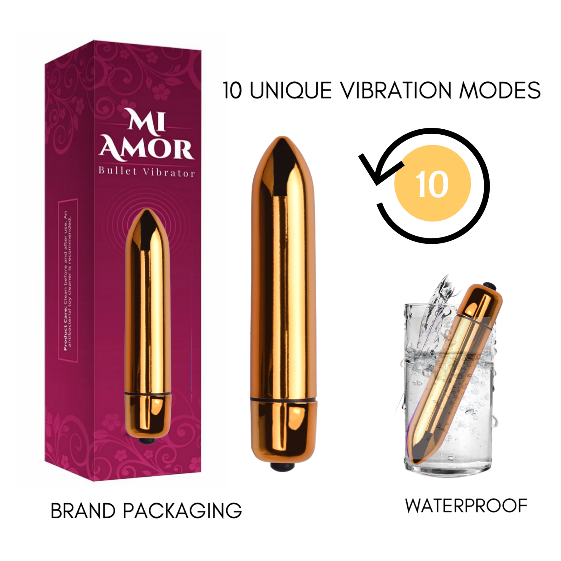 Bullet Vibrator Sex Toy For Women Clitoral Stimulator Battery Included 10 Speed - Picture 10 of 15