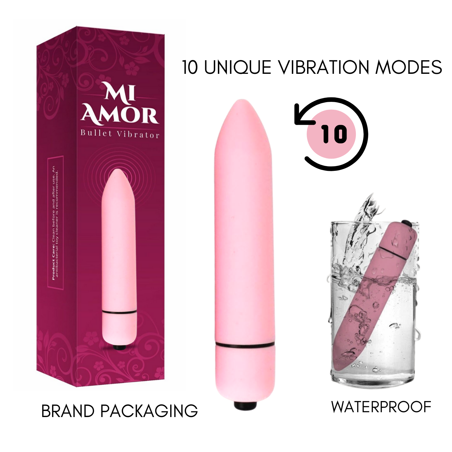 Bullet Vibrator Sex Toy For Women Clitoral Stimulator Battery Included 10 Speed - Picture 12 of 15