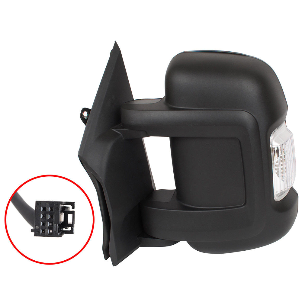 Citroen Relay 20062017 Short Arm Manual Black Wing Door Mirror