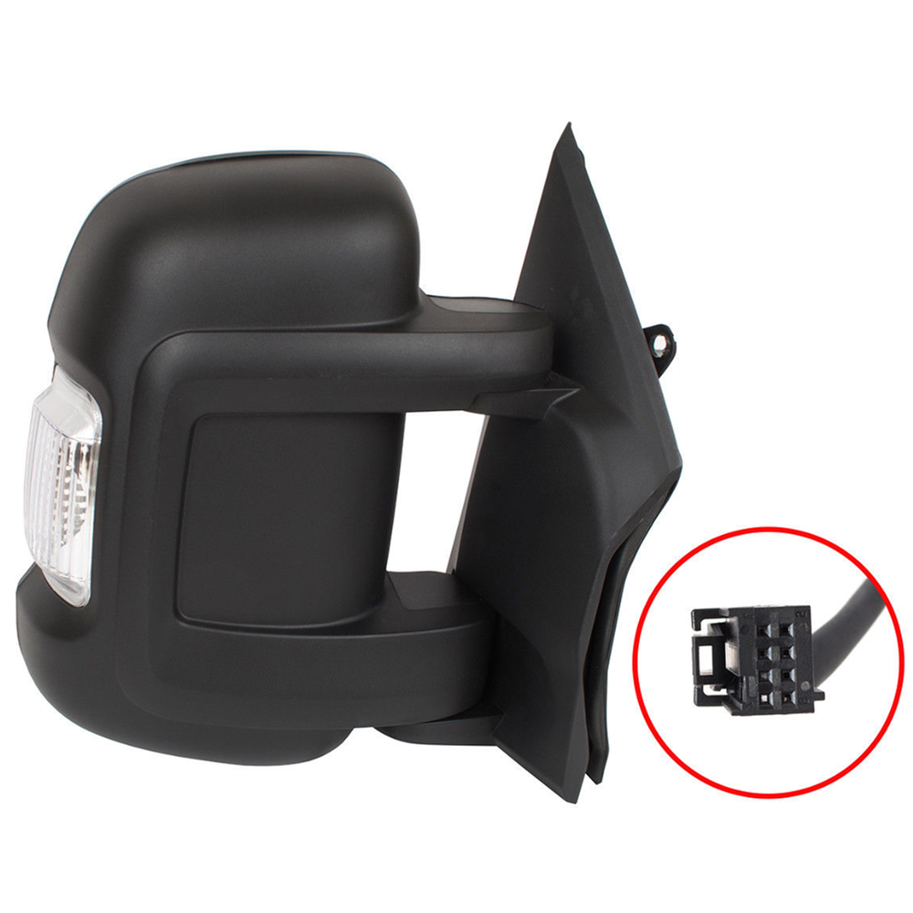 For Peugeot Boxer Van 20062017 Manual Short Arm Black Wing Mirror Drivers Side eBay