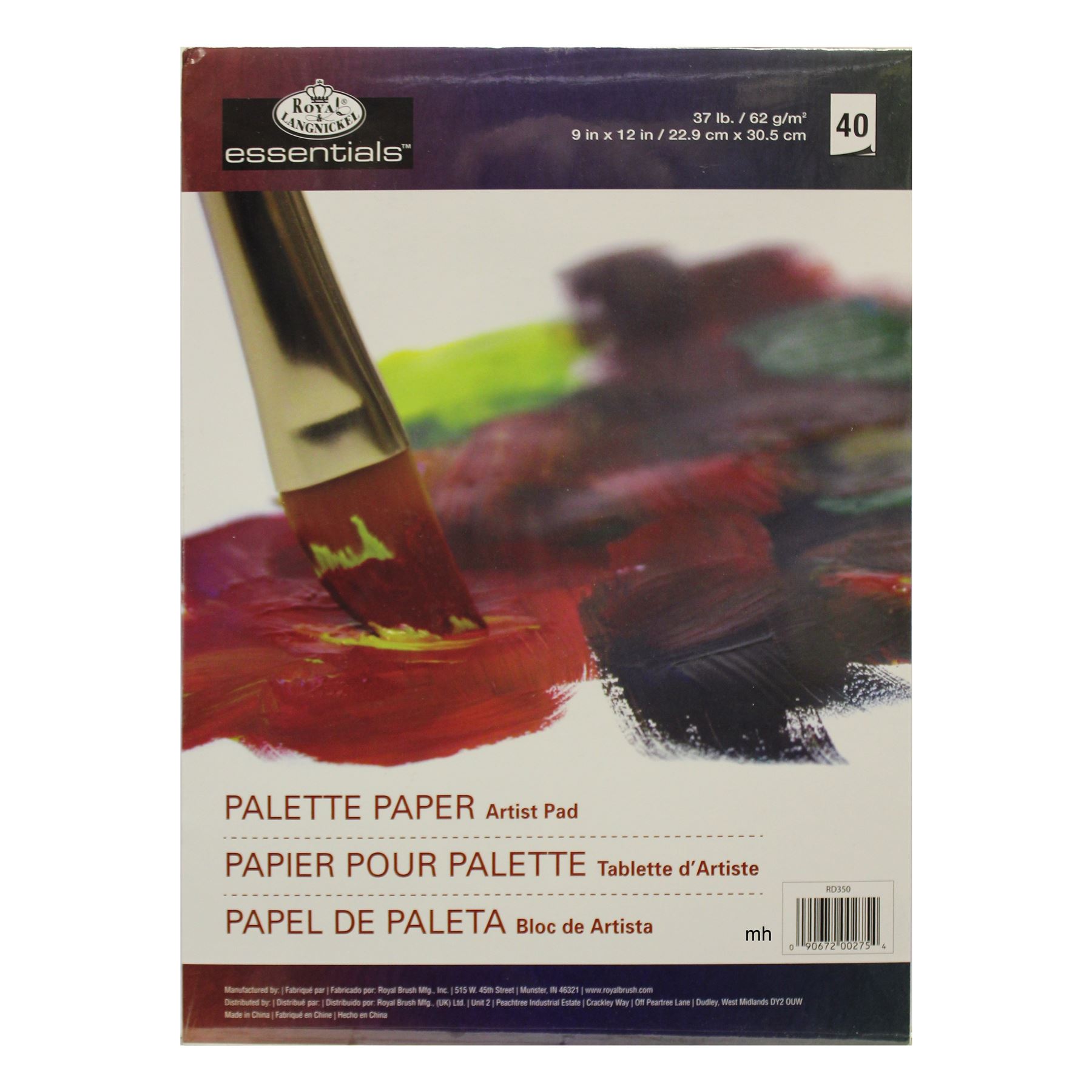 Disposable Palette Paper 40 Tear Off Sheets Poly Coated Wax Feel 9x12