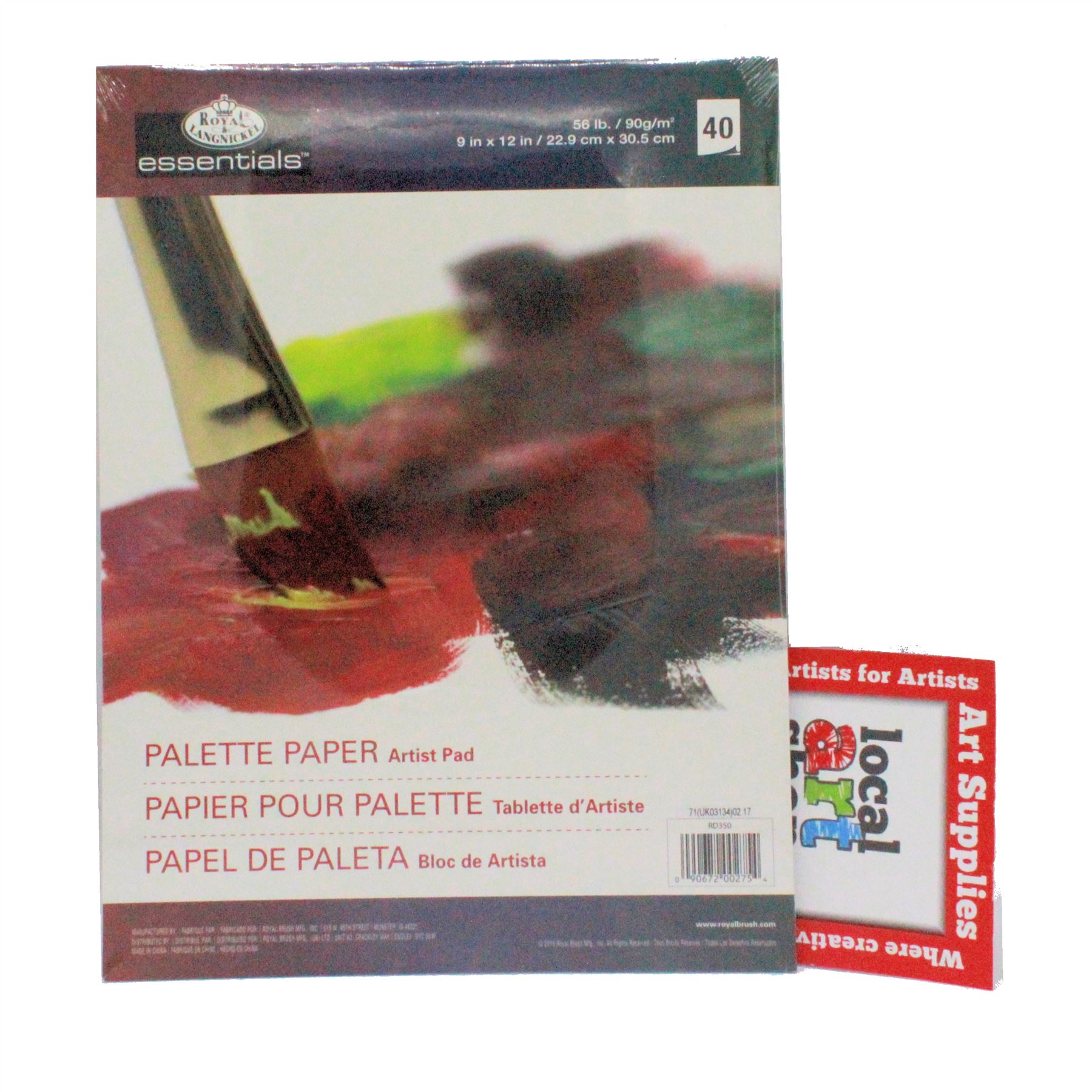 Disposable Palette Paper 40 Tear Off Sheets Poly Coated Wax Feel 9x12